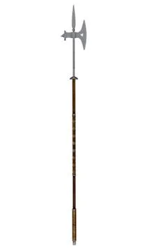Pole axe weapon - 3D render Stock Illustration