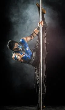 On the pole bodyart Sub-Zero Stock Photos