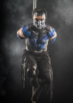 On the pole bodyart Sub-Zero Stock Photos