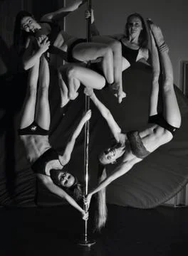 Pole dance hearts Stock Photos