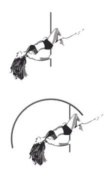 Pole dance Stock Illustration