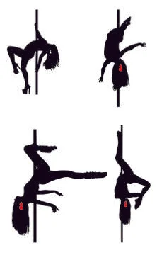 Pole dance Stock Illustration
