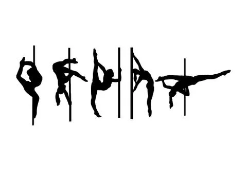 Pole dance Stock Illustration