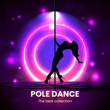 Pole Dance. Party Poster Template. Night Dance Party flyer. Stock Illustration