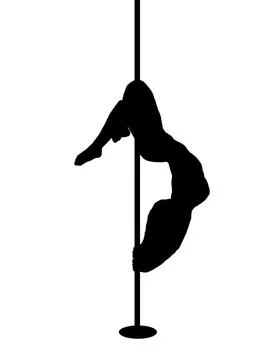 Pole Dance sport , silhouette Stock Illustration