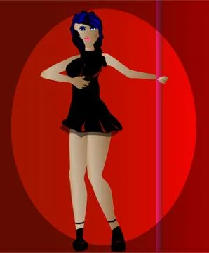 Pole dancer Stock Illustration
