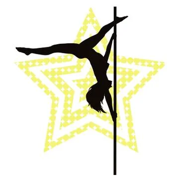 Pole dancer Stock Illustration