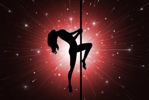 Pole Dancer Illustrazione stock