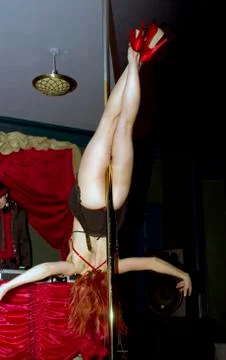 Pole dancer. Stock Photos