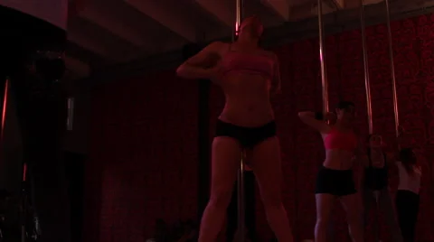 Pole Dancing Class Stock-Footage 49175131
