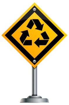 Pole with Environment Icon Stock Illustration