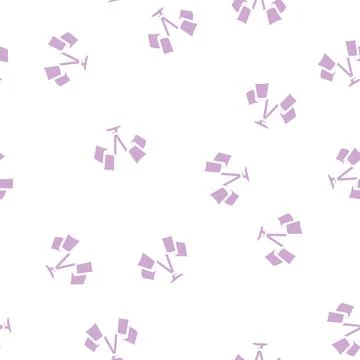 Pole flag glyph vector seamless pattern Stock Illustration