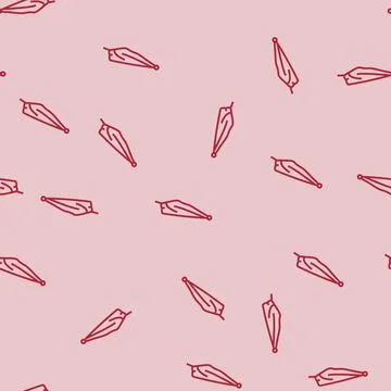 Pole flag map line seamless pattern Stock Illustration