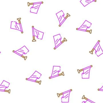 Pole flag map vector seamless pattern Illustrazione stock