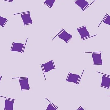 Pole flag start glyph seamless pattern Stock Illustration