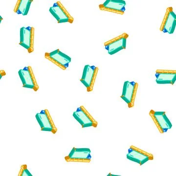 Pole flag web isometric icon seamless pattern Illustrazione stock