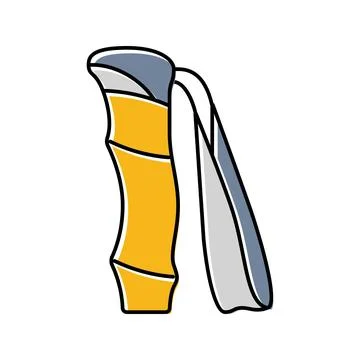 Pole handle strap nordic walking color icon vector illustration Illustration