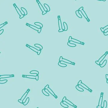 Pole handle strap nordic walking line vector seamless pattern 스톡 일러스트