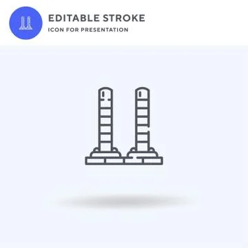 Pole icon vector, filled flat sign, solid pictogram isolated on white, logo Ilustración de archivo