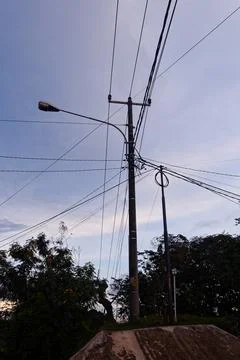 Pole Power In The Evening Stock Photos