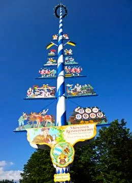 Pole representing Munchen Reinheitsgebot Stock-Fotos