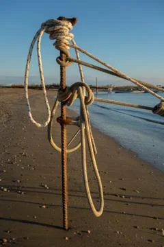 Pole in the sand Stock Photos