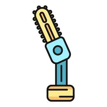 Pole saw tool cutting tree branches vector 스톡 일러스트