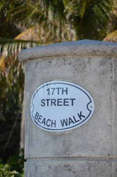 Pole with a sign Stock Photos