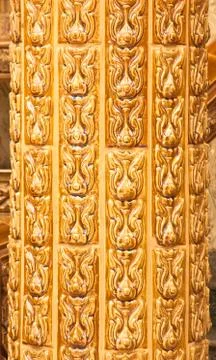 Pole of the temple. Stock Photos