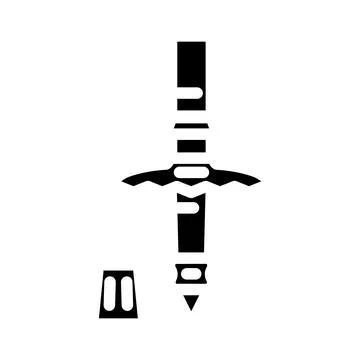 Pole tip close up spike rubber cap glyph icon vector illustration Illustrazione stock