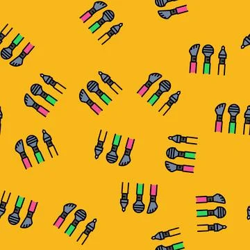 Pole tip close up spike rubber cap vector seamless pattern 库存插图