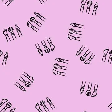 Pole tip close up spike rubber cap line seamless pattern 库存插图