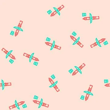 Pole tip close up spike rubber cap vector seamless pattern 库存插图