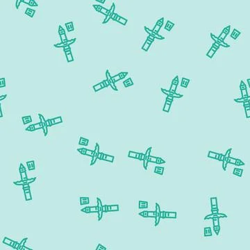 Pole tip close up spike rubber cap line vector seamless pattern 库存插图