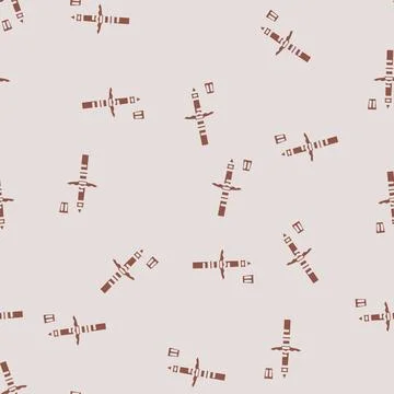 Pole tip close up spike rubber cap glyph vector seamless pattern Stock Illustration