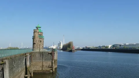 Pole Tower, Mouse Tower, Lighthouse, Bremen, Germany , Europe Video stock 239311842