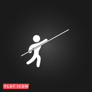 Pole vault athlete Stock Illustration