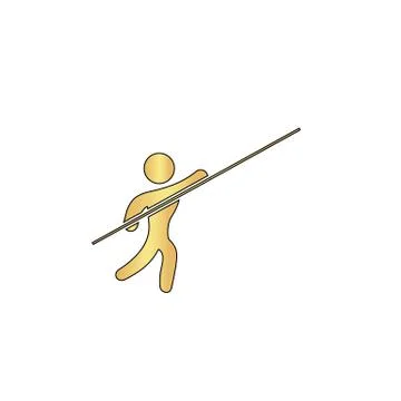 Pole vault computer symbol Stock Illustration