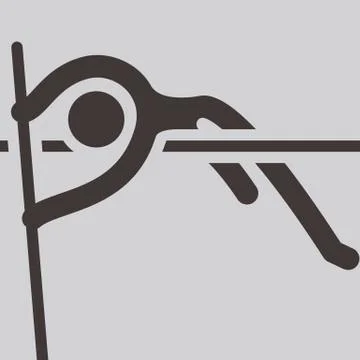 Pole vault icon Stock Illustration