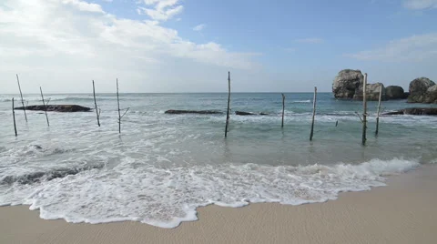 Poles for fishing Stock Footage 60258140