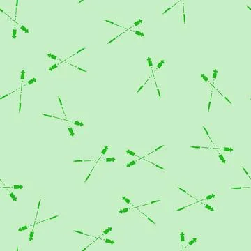 Poles nordic walking glyph vector seamless pattern イラスト素材