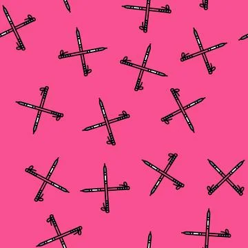 Poles nordic walking vector seamless pattern Illustrazione stock