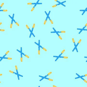 Poles nordic walking vector seamless pattern 스톡 일러스트