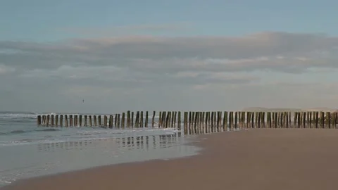 Poles on the Opal Coast Video stock 133083985