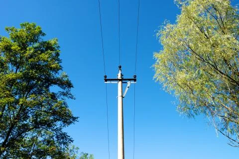 Poles under the blue sky Stock Photos