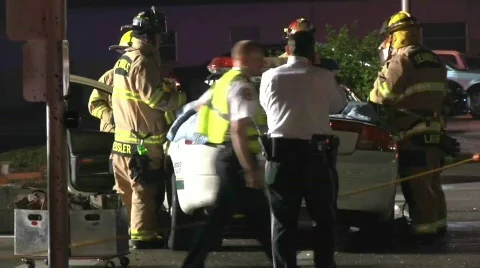 Police accident Stock Footage 688244
