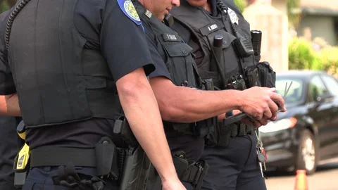Police Action, new technology, remote observation Stock-Footage 159621192