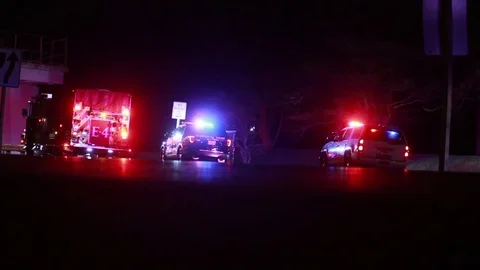 Police and Fire on Scene Video stock 81826008