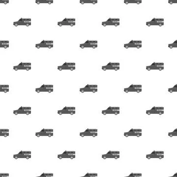 Police armored vehicle repeating pattern background design 库存插图