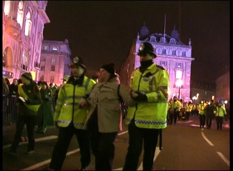 Police Arrest at Anti-War Protest London  15th Feb 2003 Stock Footage 238354244